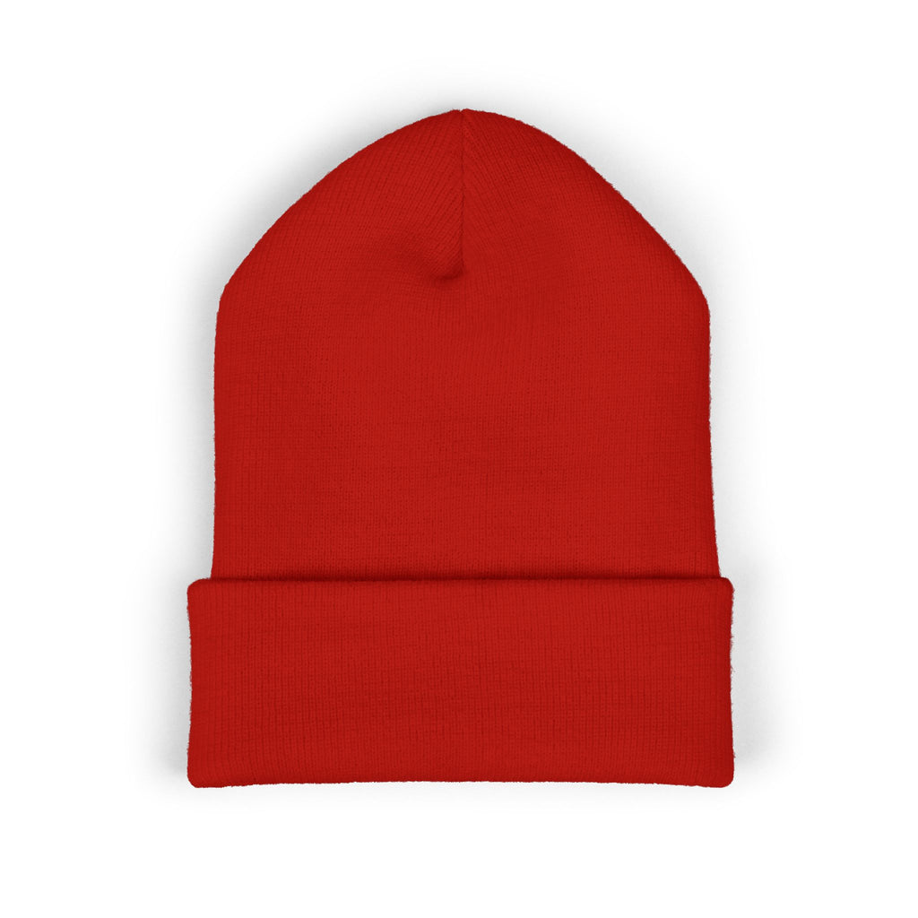 Embroidered "G1" Classic Cuffed Beanie — Minimal Rib Knit Winter Hat