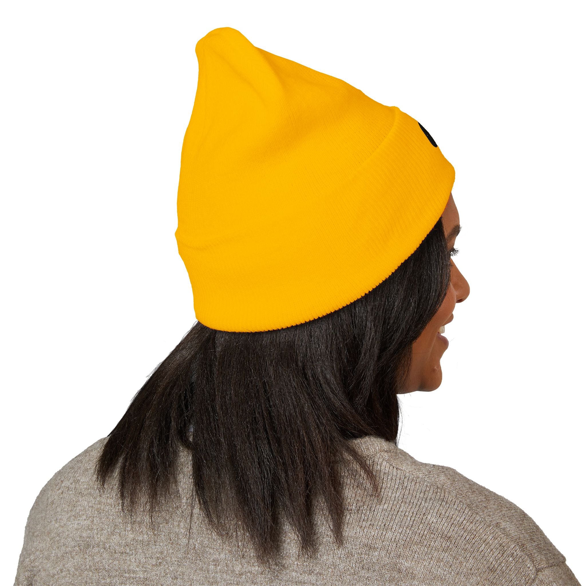 Embroidered "G1" Classic Cuffed Beanie — Minimal Rib Knit Winter Hat