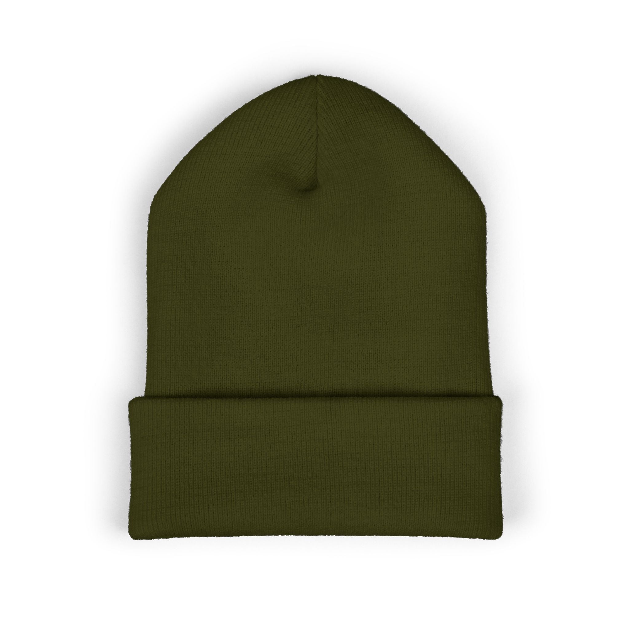 Embroidered "G1" Classic Cuffed Beanie — Minimal Rib Knit Winter Hat