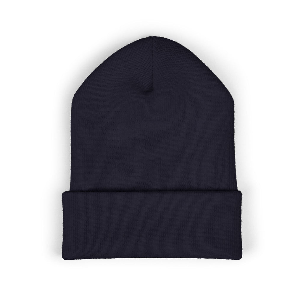 Embroidered "G1" Classic Cuffed Beanie — Minimal Rib Knit Winter Hat