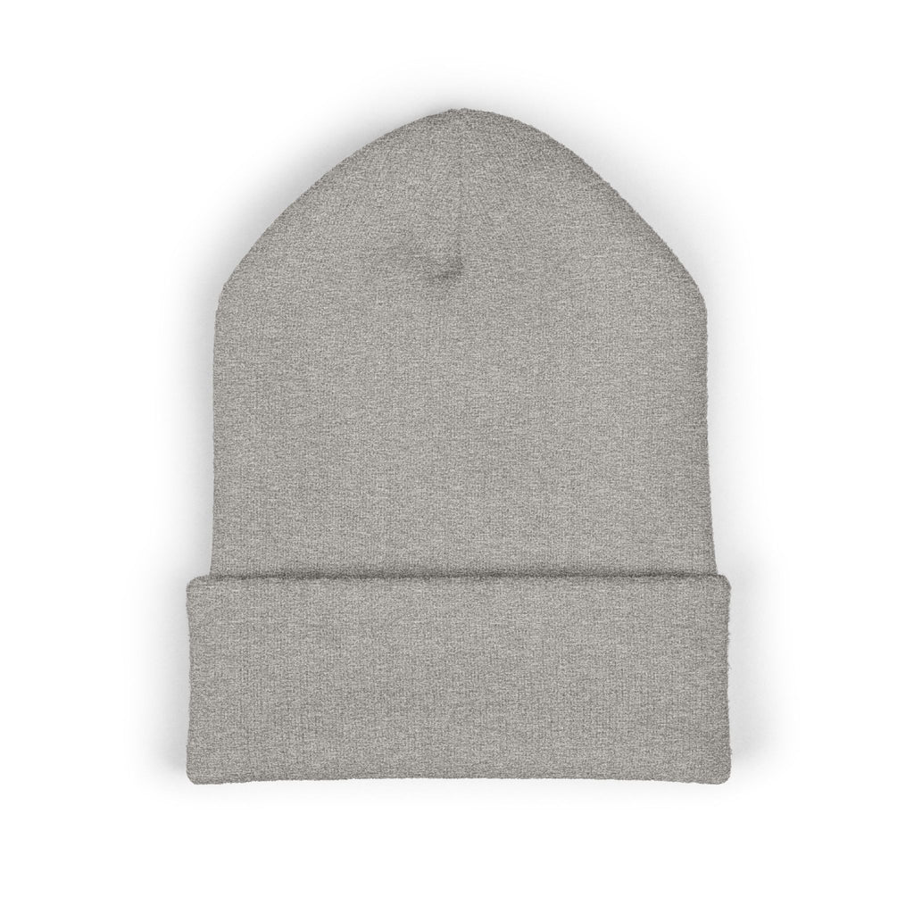Embroidered "G1" Classic Cuffed Beanie — Minimal Rib Knit Winter Hat