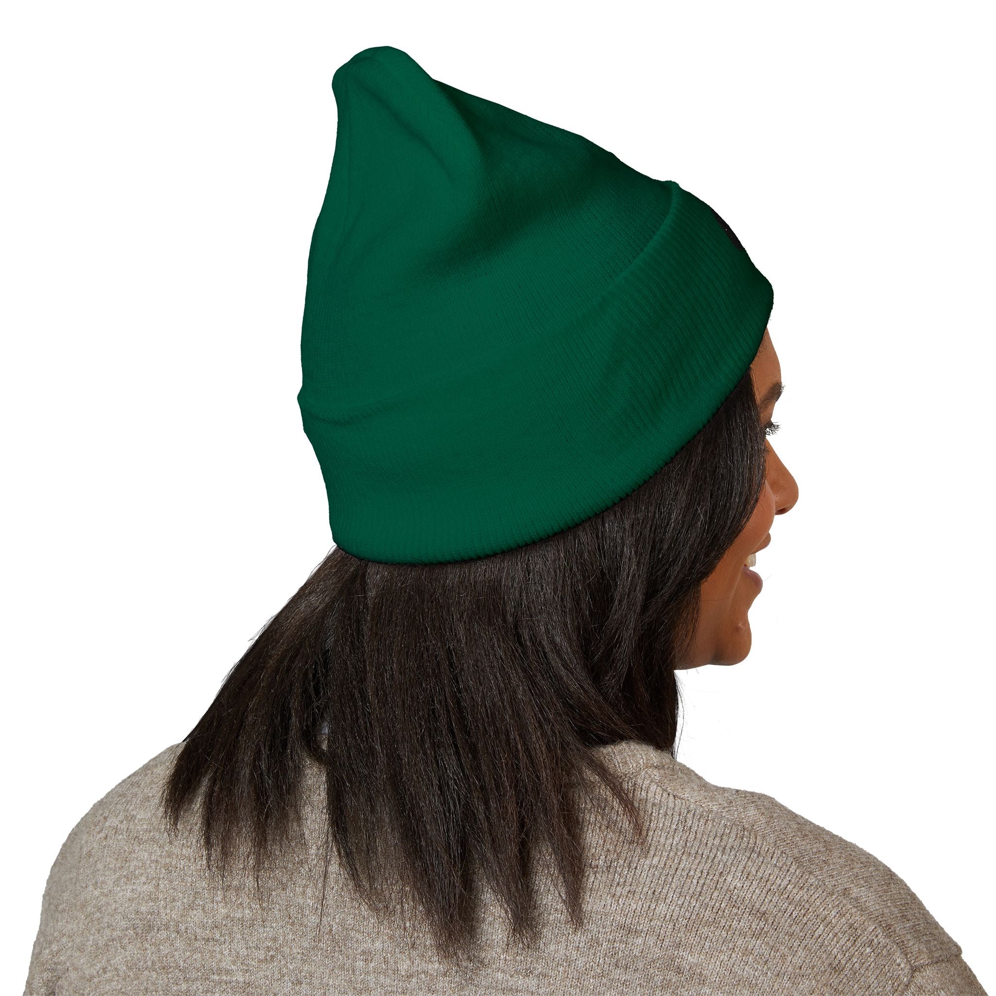 Embroidered "G1" Classic Cuffed Beanie — Minimal Rib Knit Winter Hat