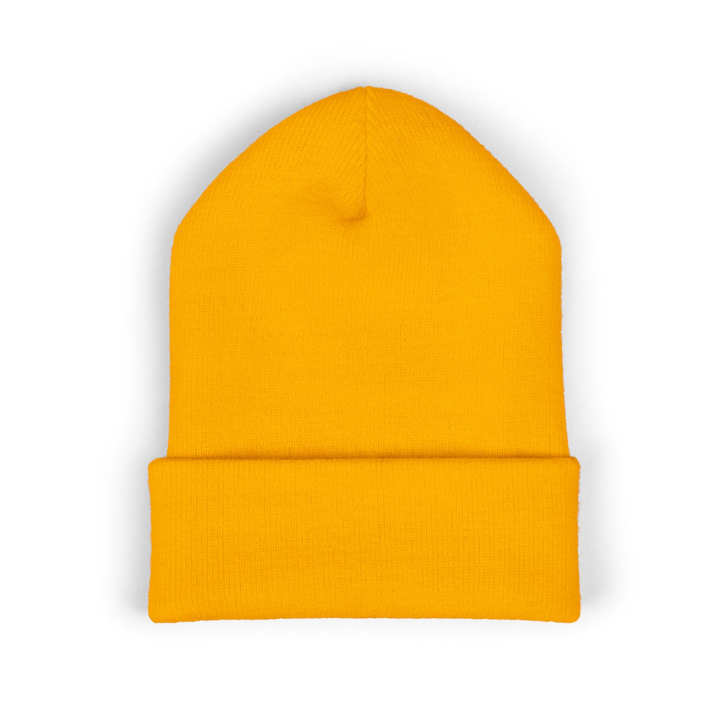 Embroidered "G1" Classic Cuffed Beanie — Minimal Rib Knit Winter Hat