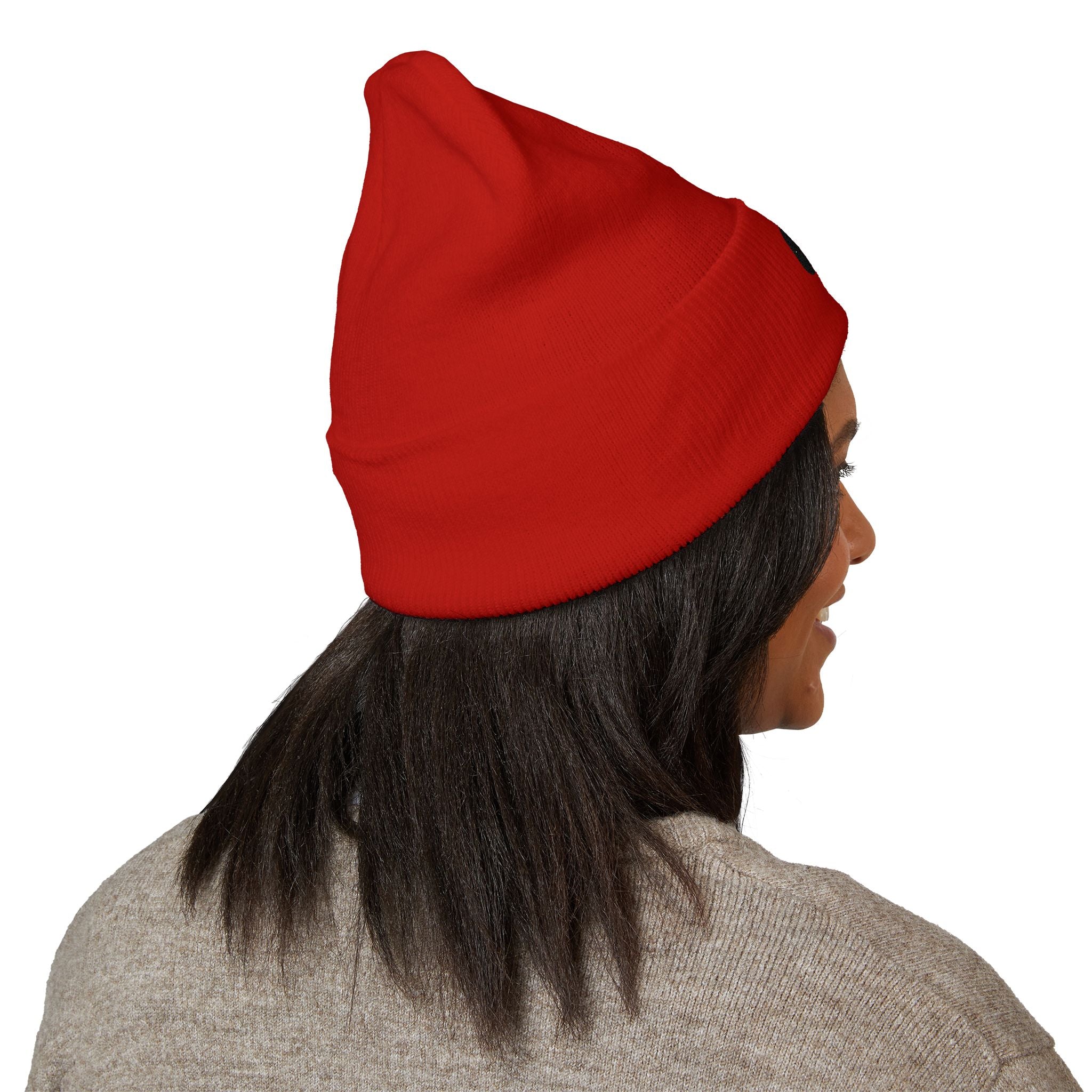 Embroidered "G1" Classic Cuffed Beanie — Minimal Rib Knit Winter Hat