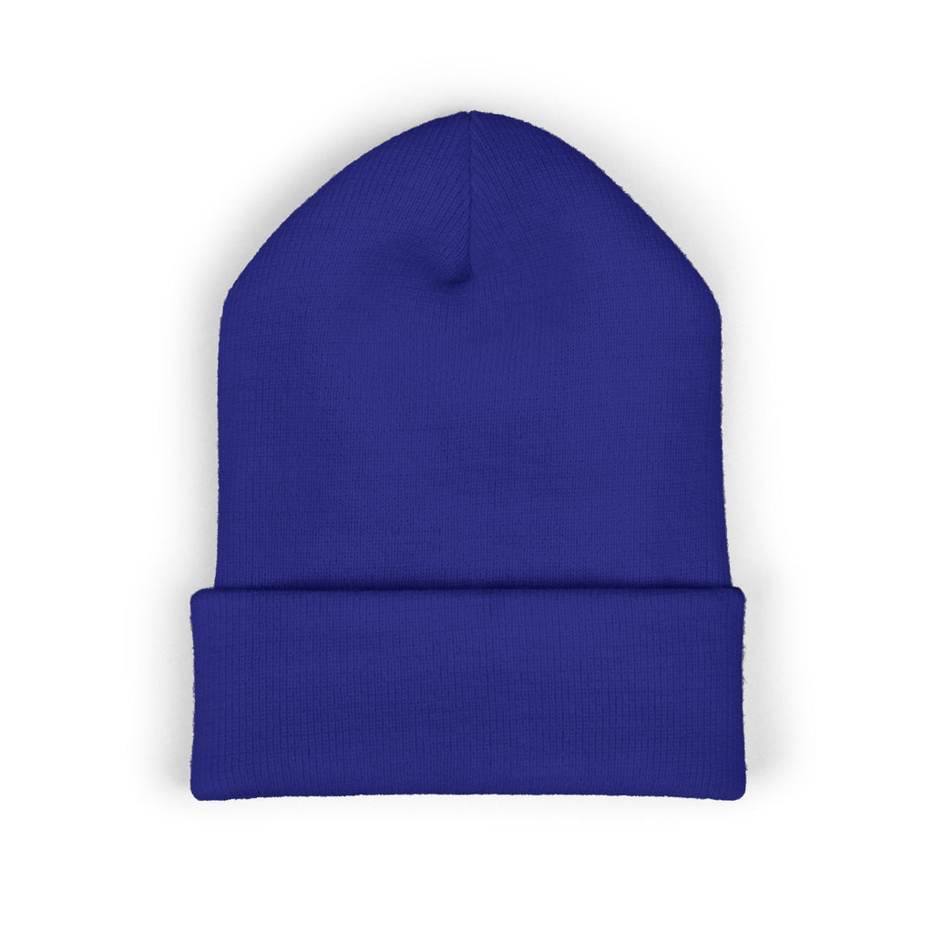 Embroidered "G1" Classic Cuffed Beanie — Minimal Rib Knit Winter Hat