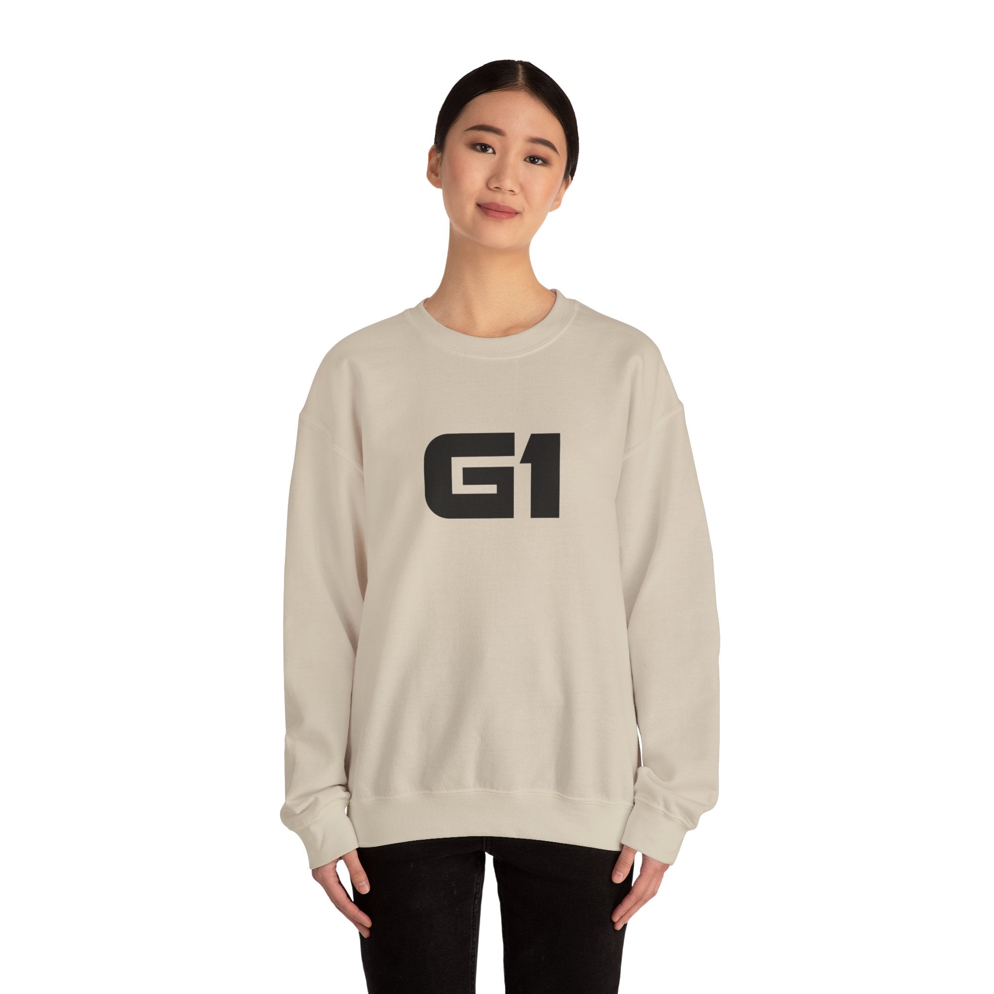 G1 Graphic Sweatshirt — Minimalist Logo Crewneck