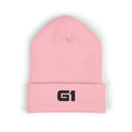 Embroidered "G1" Classic Cuffed Beanie — Minimal Rib Knit Winter Hat