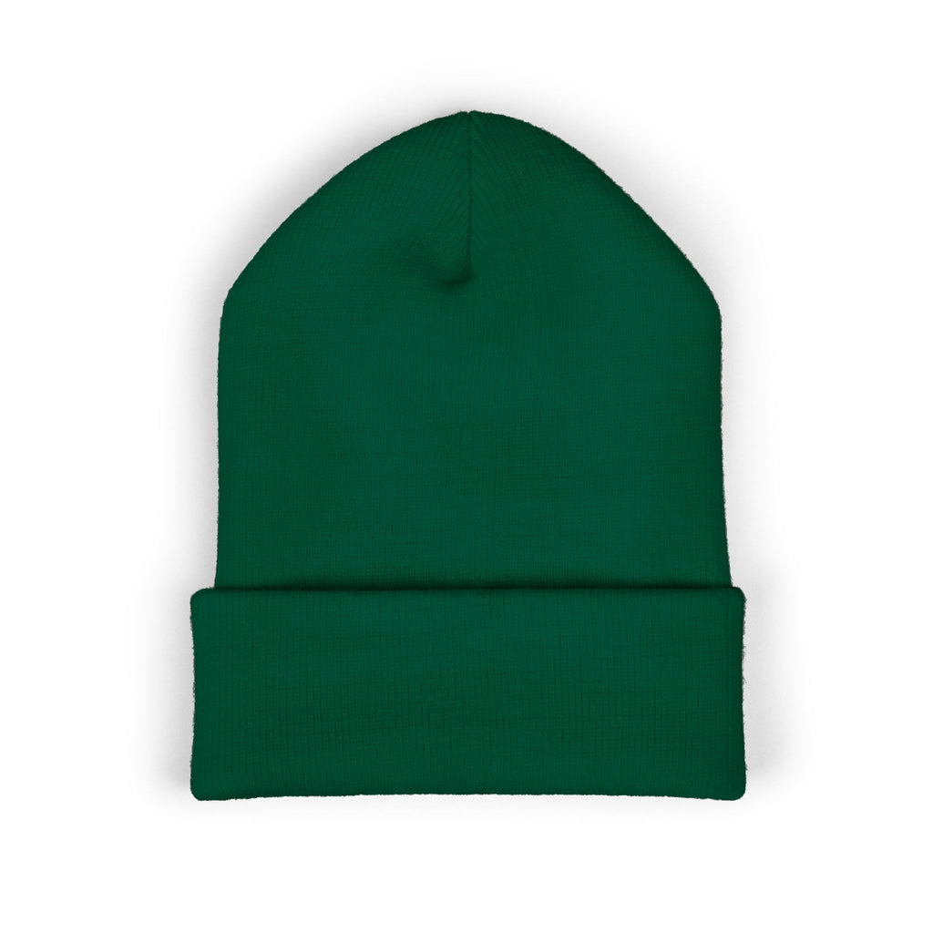 Embroidered "G1" Classic Cuffed Beanie — Minimal Rib Knit Winter Hat